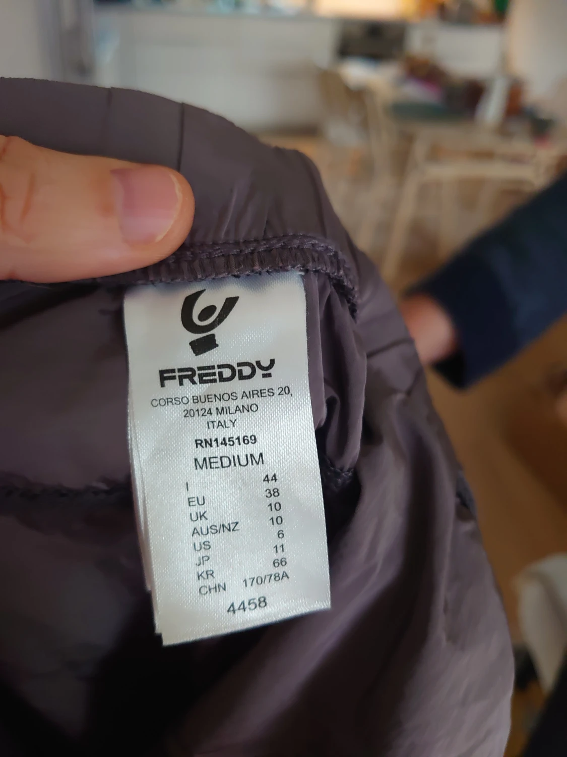 Lila/grå träningsbyxor från Freddy med snörning - 4