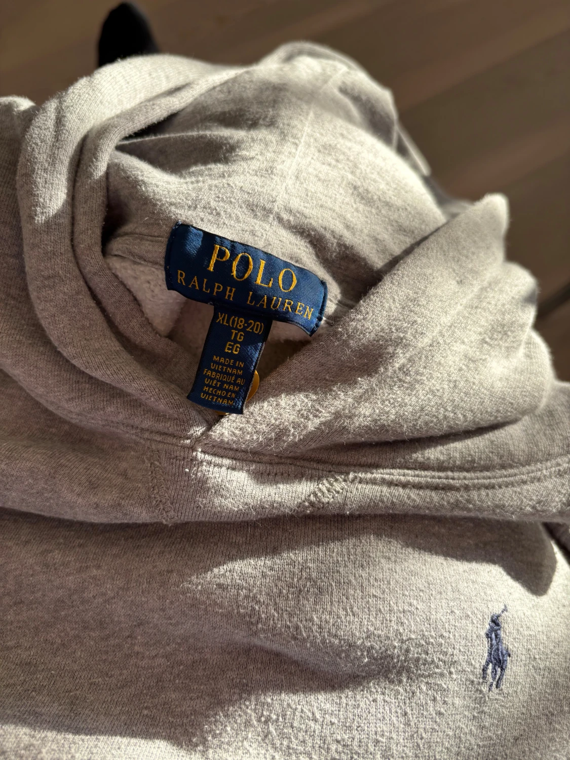 Grå hoodie från Polo Ralph Lauren Storlek 170 - 2