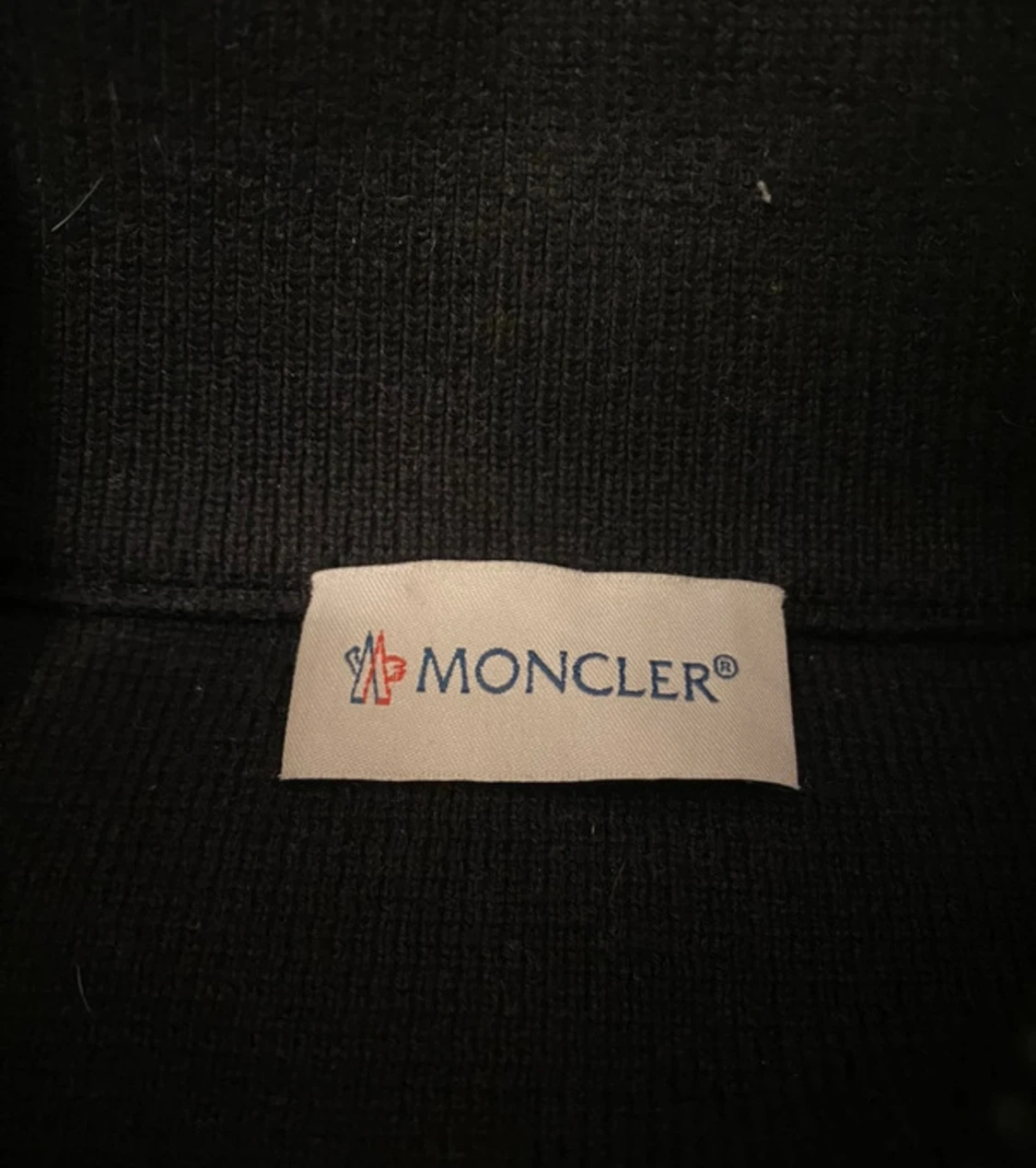 Svart Moncler pufferjacka med stickade ärmar - 4