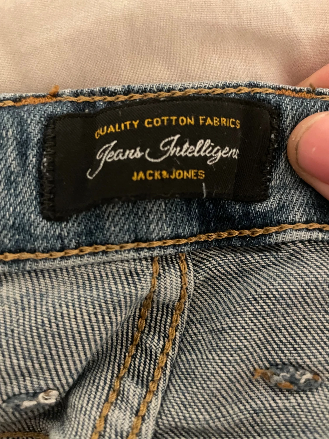 Blå jeans från Jack & Jones Slim Straight/Tim - 2