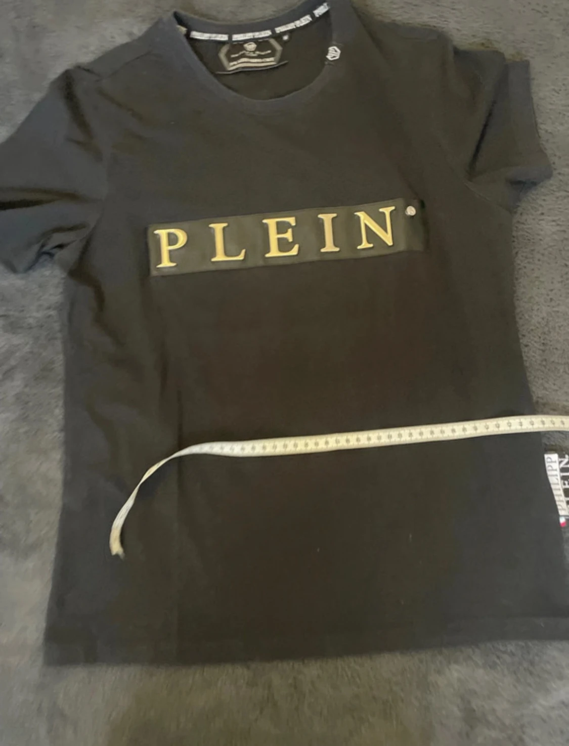 Svart Philipp Plein t-shirt med guldtryck - 3