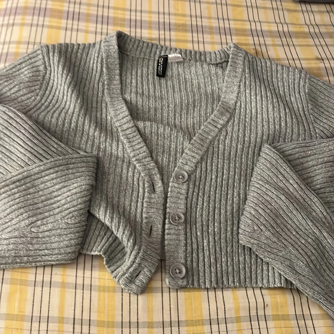 Grå ribbad kofta från H&M Divided XS - 3