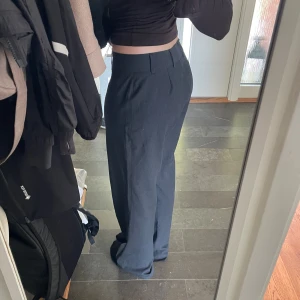 Mörkgrå kostymbyxor - Snygga mörkgrå kostymbyxor från Mari Philippe i  rak modell. 