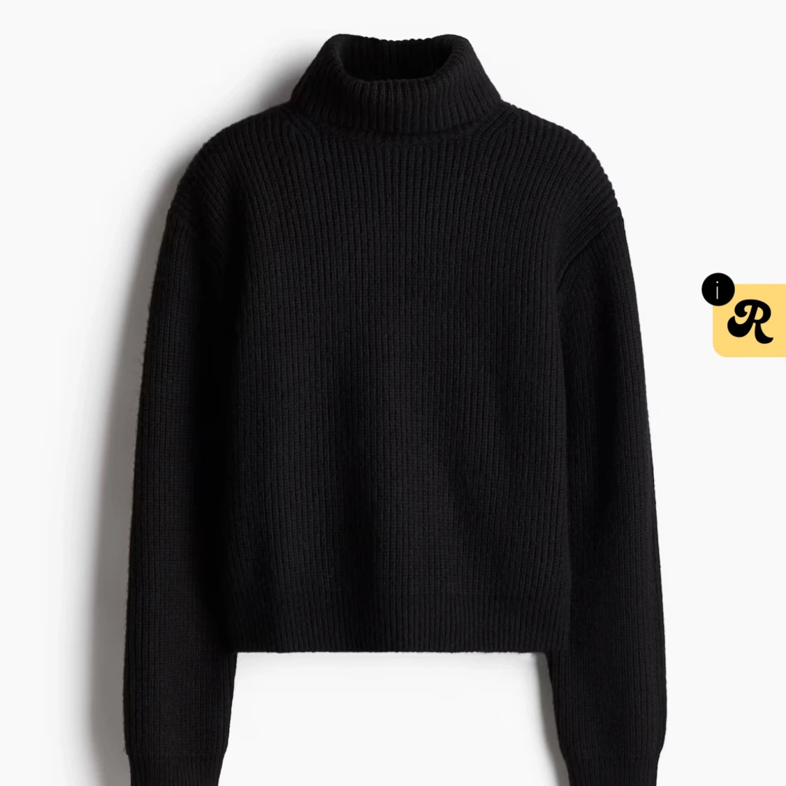 Helt ny svart stickad polotröja från hm - 1