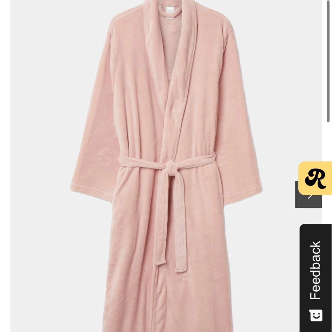 Rosa fleece morgonrock från Åhléns 