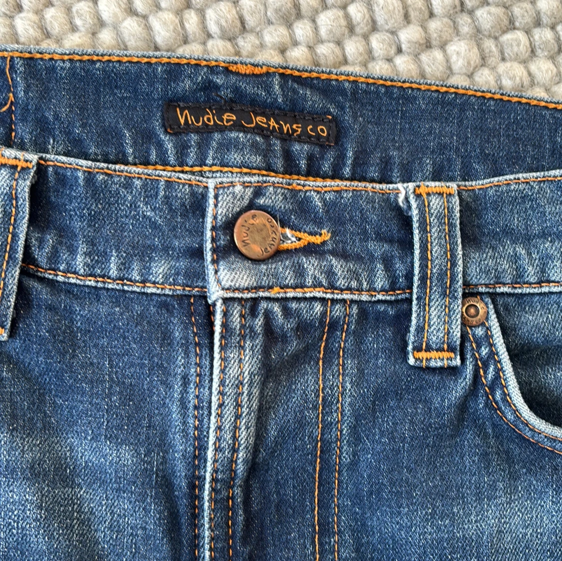 Nudie Jeans Lean Dean blå jeans - 4