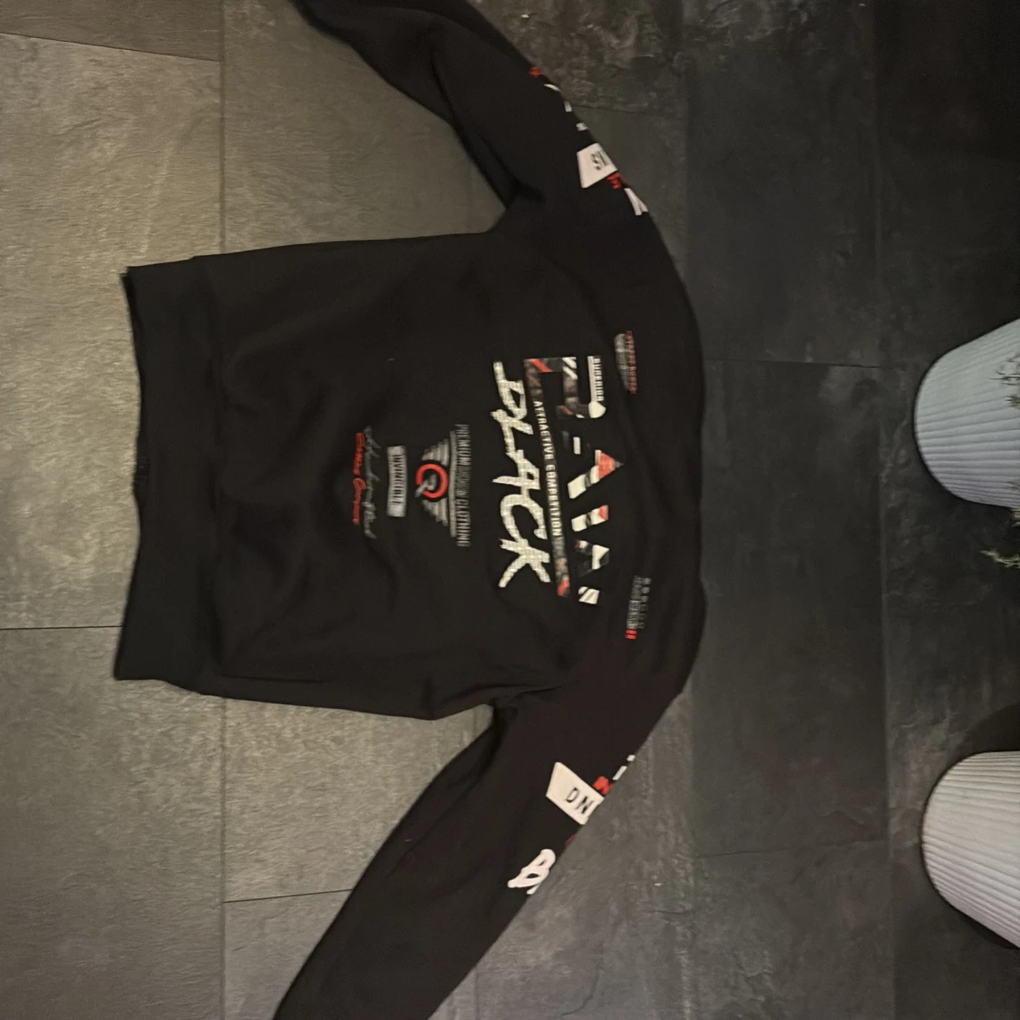 Svart hoodie RAW BLACK DNMJEANS - 2