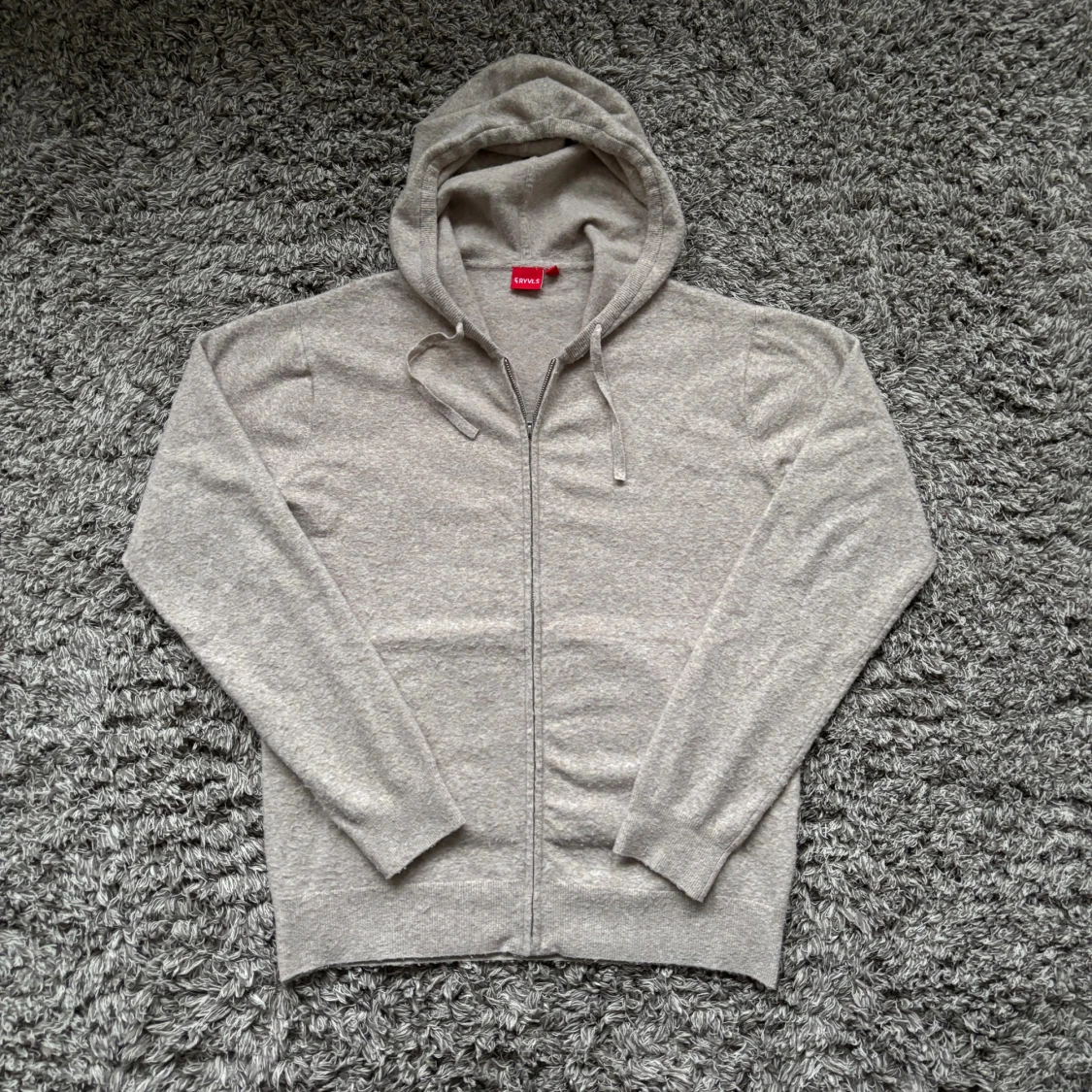 Stickad hoodie