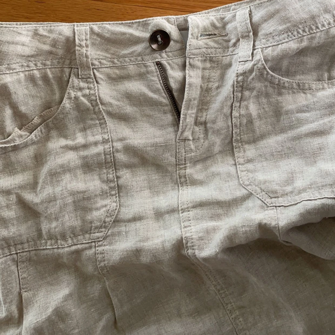 Lågmidjad linne kjol  - 90