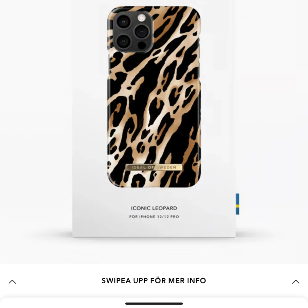 Ideal of Sweden skal i leopard, iPhone 12 PRO MAX. Oanvänd i nytt skick . Övrigt.