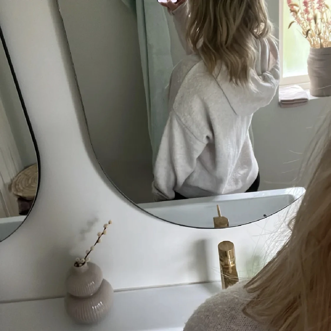 Stickad hoodie  - 90