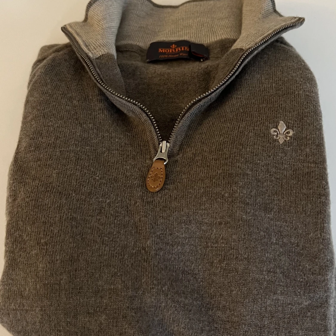 Morris 100 % merinoull half zip - 91