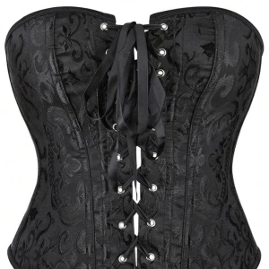 Svart korsett - Säljer den då den är lite för liten på mig, storlek S. Passar nog dom med lite mindre byst då jag har 85C och den är för tjat vid brösten 