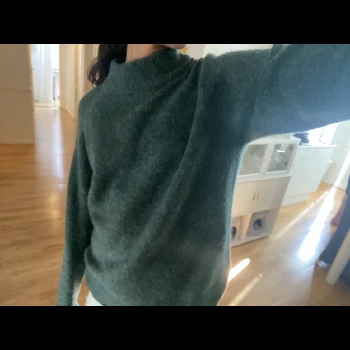 Grön stickad tröja  - 90