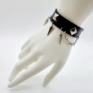 Handgjort armband  - ●Material-zinklegeringar, rostfritt stål, syntetiskt läder. Nickel fri. Armbandslängd: 16cm +3cm