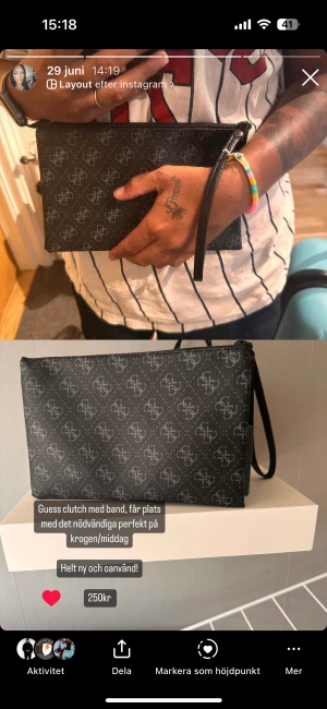 Guess clutch - Helt ny plånboks väska från Guess, aldrig använd. Super snygg, med band till. 