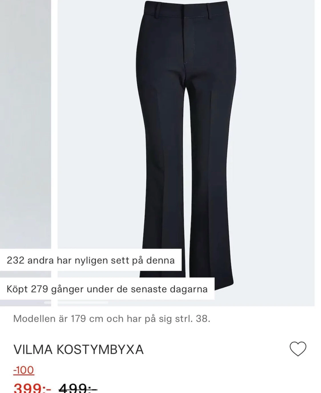 Bikbok kostymbyxor - 90