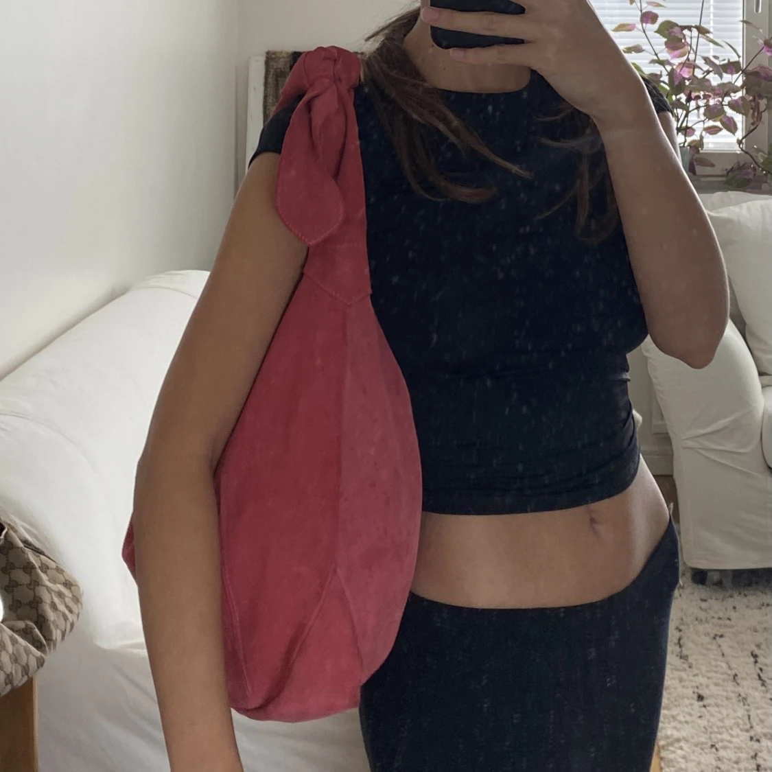 Rosa valentino mocka väska  - 90