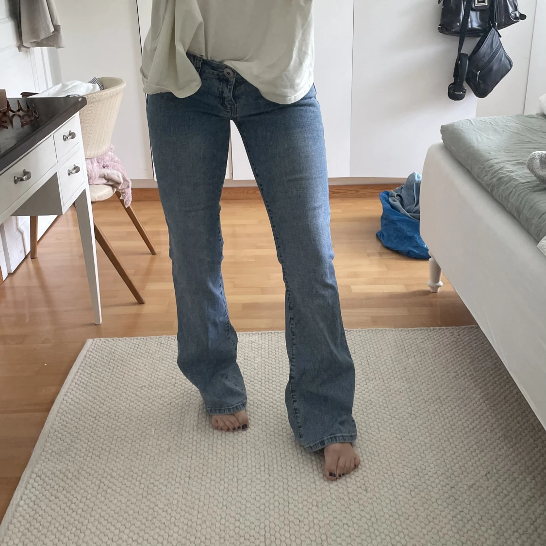 lågmidjade jeans - 90