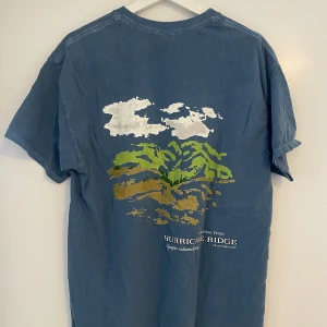 T-shirt Urban Outfitters  - Helt oanvänd blå T-shirt med tryck på fram och baksida, från Urban Outfitters. Storlek S i unisex, me. sitter bra på mig som är 177cm 😊