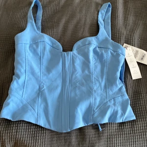 Superfin oanvänd korsett från Zara - Superfin korsett, endast provad med lappen kvar då den var för liten i bysten för mig. Jättejättefin ljusblå färg. Strl M. Jag har typ D-kupa så skulle tro att den funkar perfa för någon med upp till C-kupa. Är så ledsen att den inte passade, så fin😍