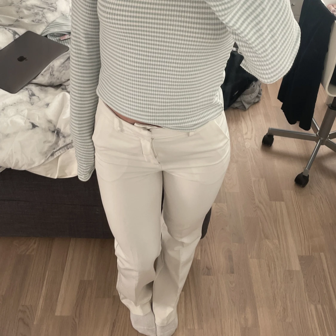 Vita kostymbyxor  - 90