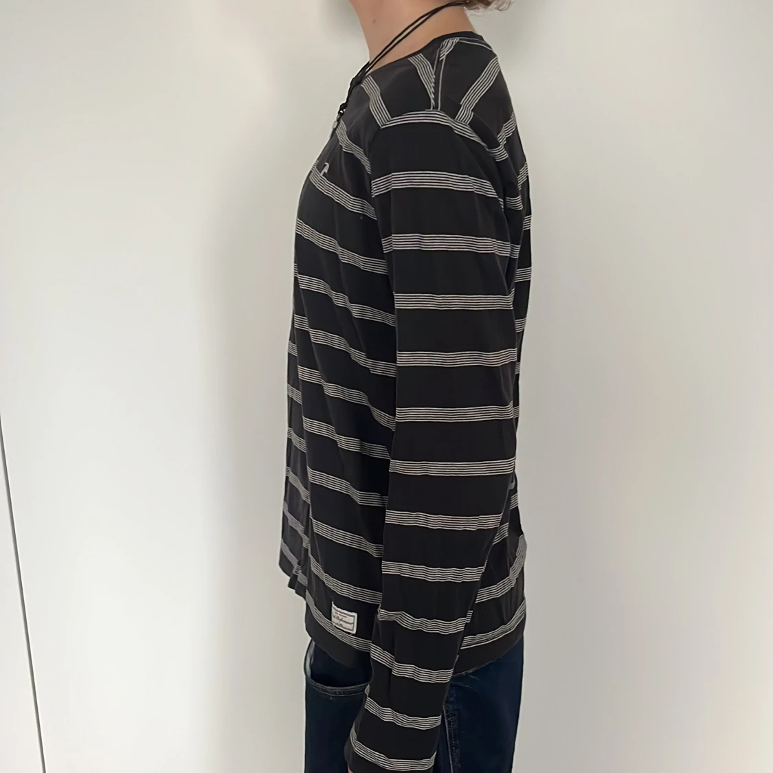 Randig långärmad tröja - 90