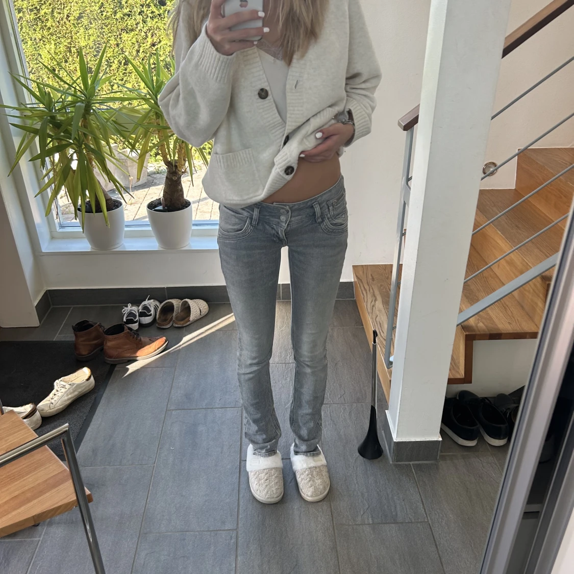 Low waist grå jeans