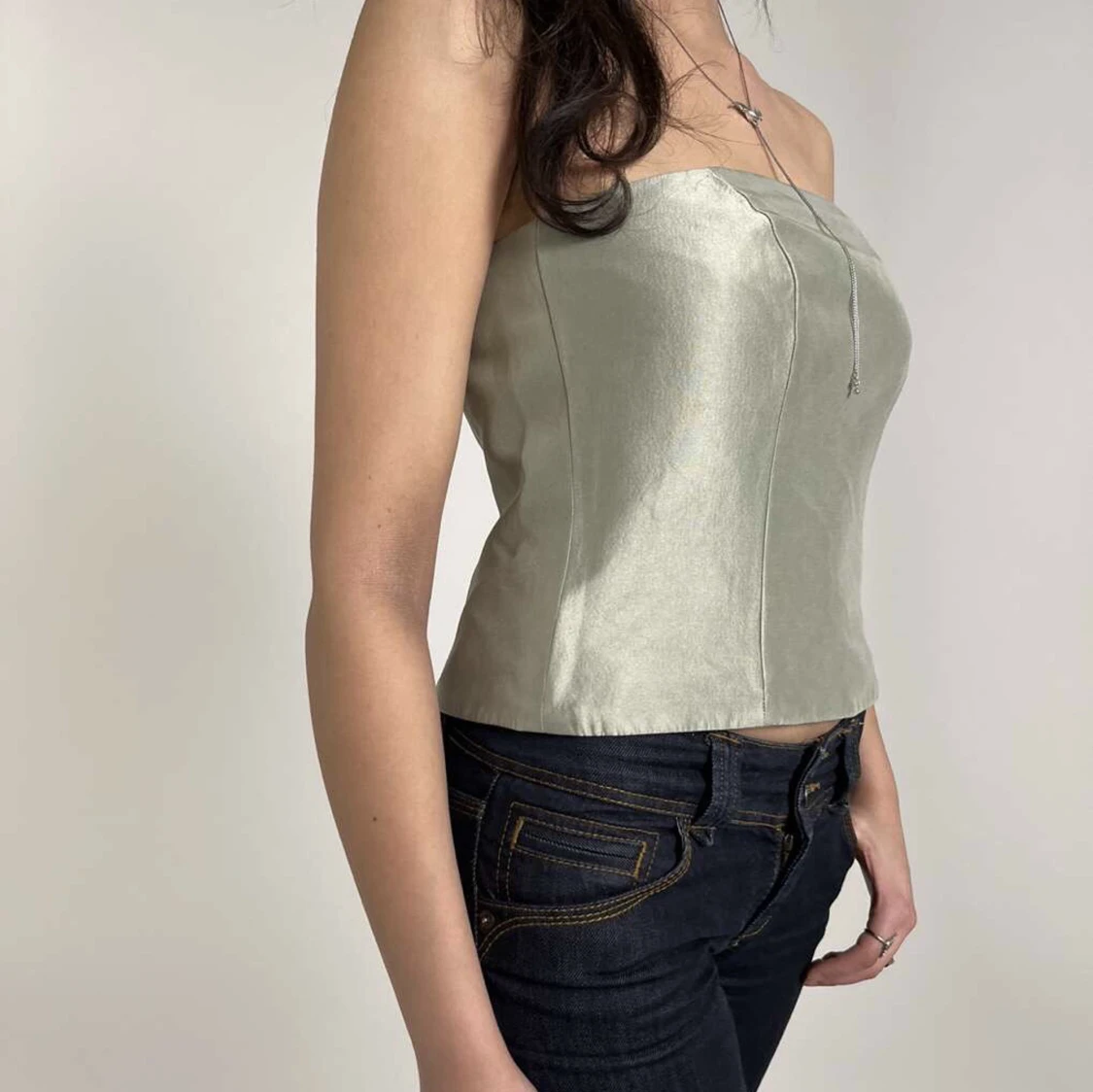 Bandeau topp i 100% silke - 90