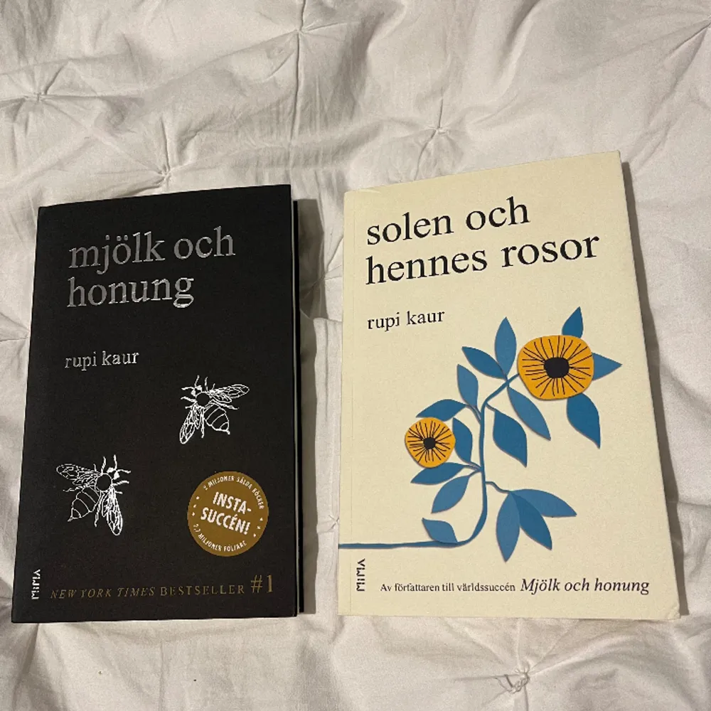 2 Rupi Kaur böcker på svenska Liten skada på ena boken, i övrigt bra skick💓. Övrigt.