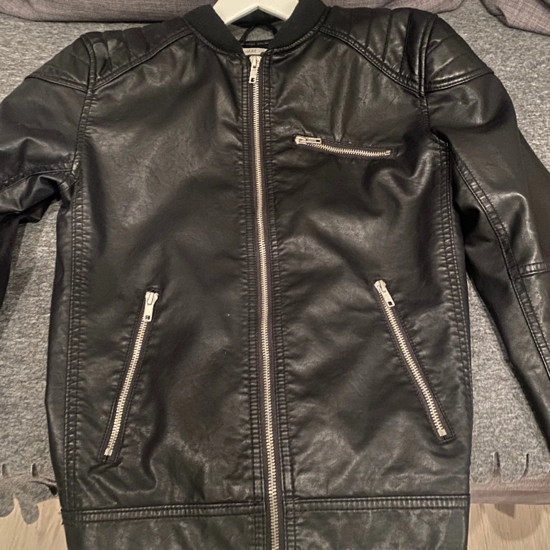 Läder jacka
