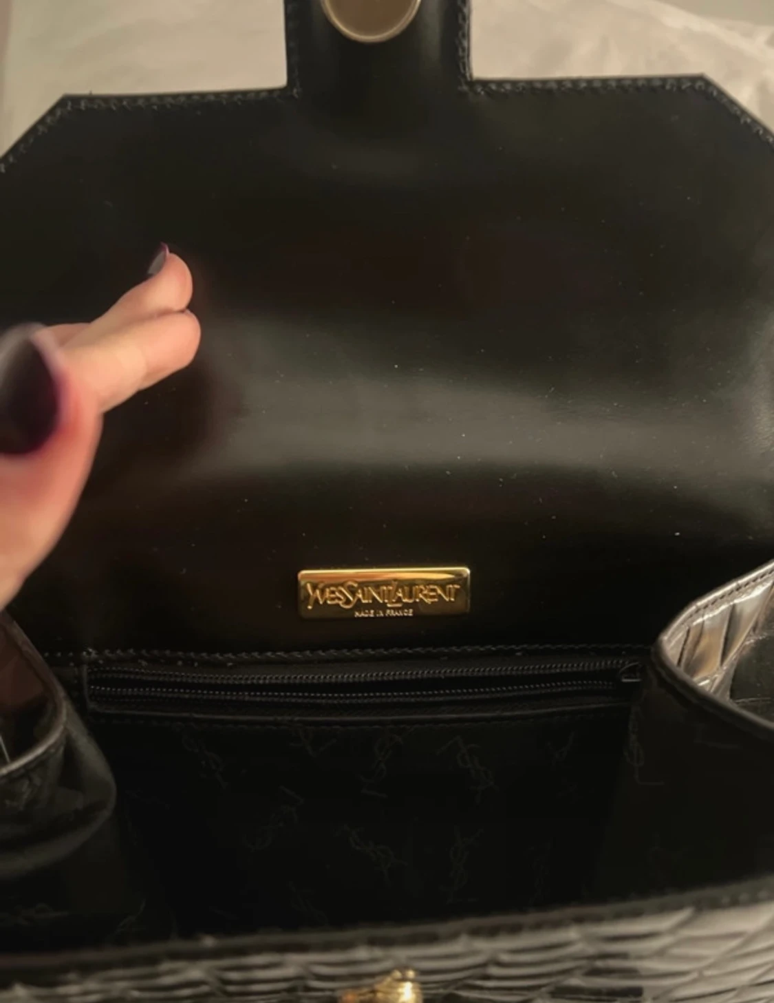 Yves Saint Laurent ryggsäck i krokodil - 90