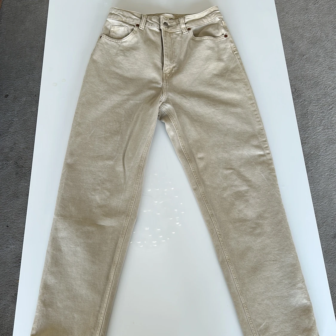 Beige high wasted jeans  - 91