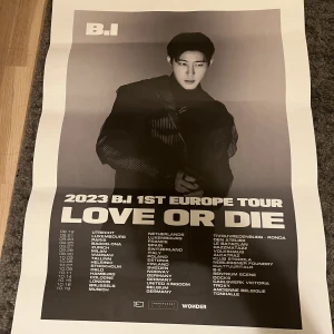 B.I poster - Detta var en poster alla VIP tickets fick. Har så ont om plats för alla mina posters så säljer de flesta nu😩