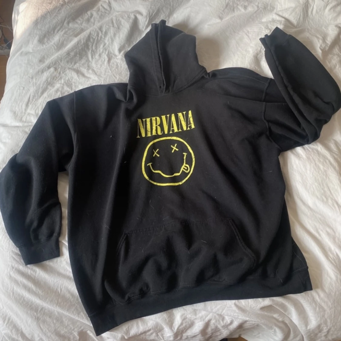 Hoodie i 4XL med Nirvana tryck