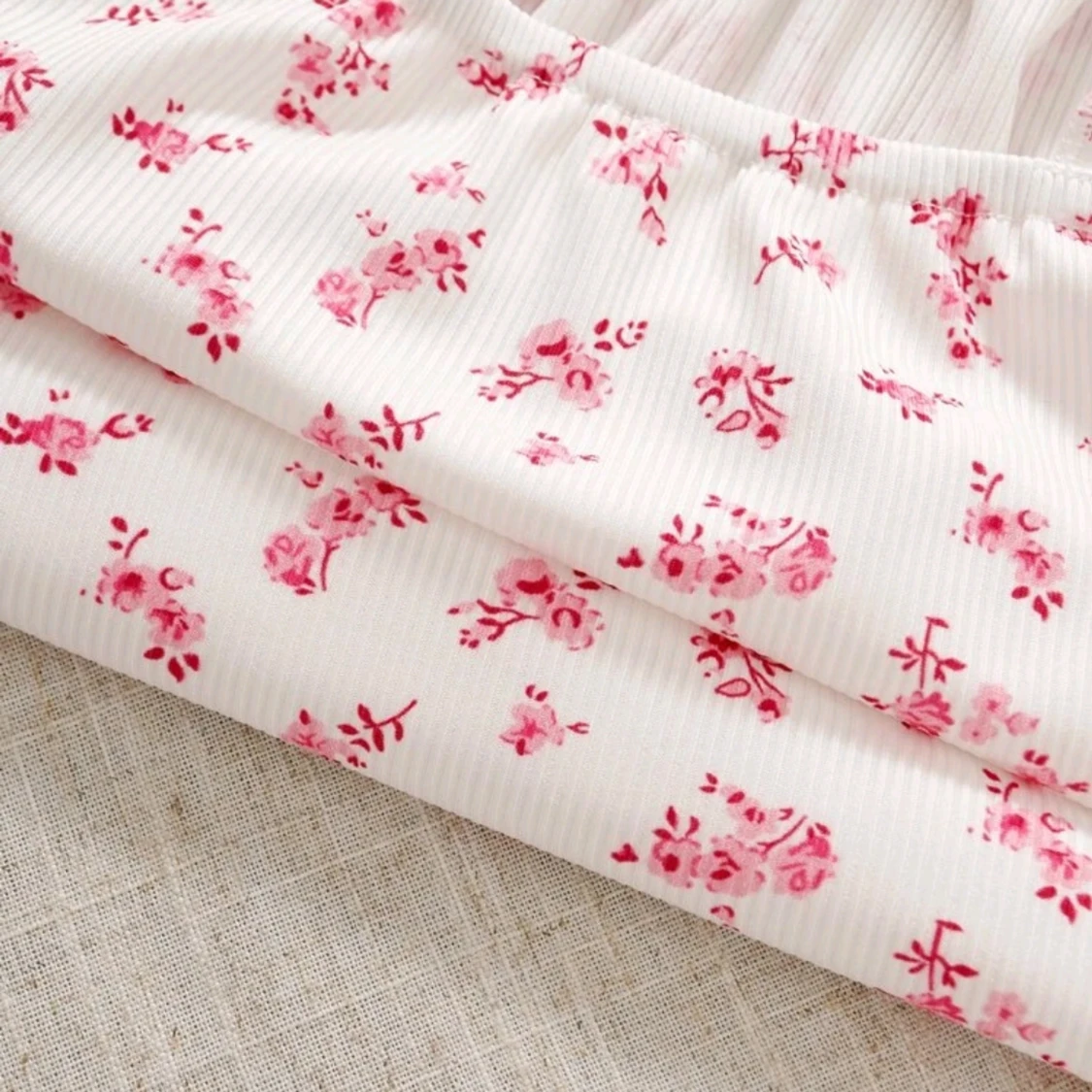 Blommig strappy crop top - 91