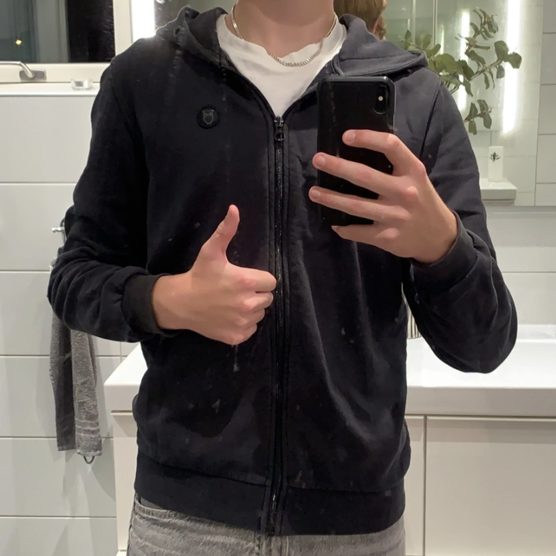 KnowledgeCotton zip tröja