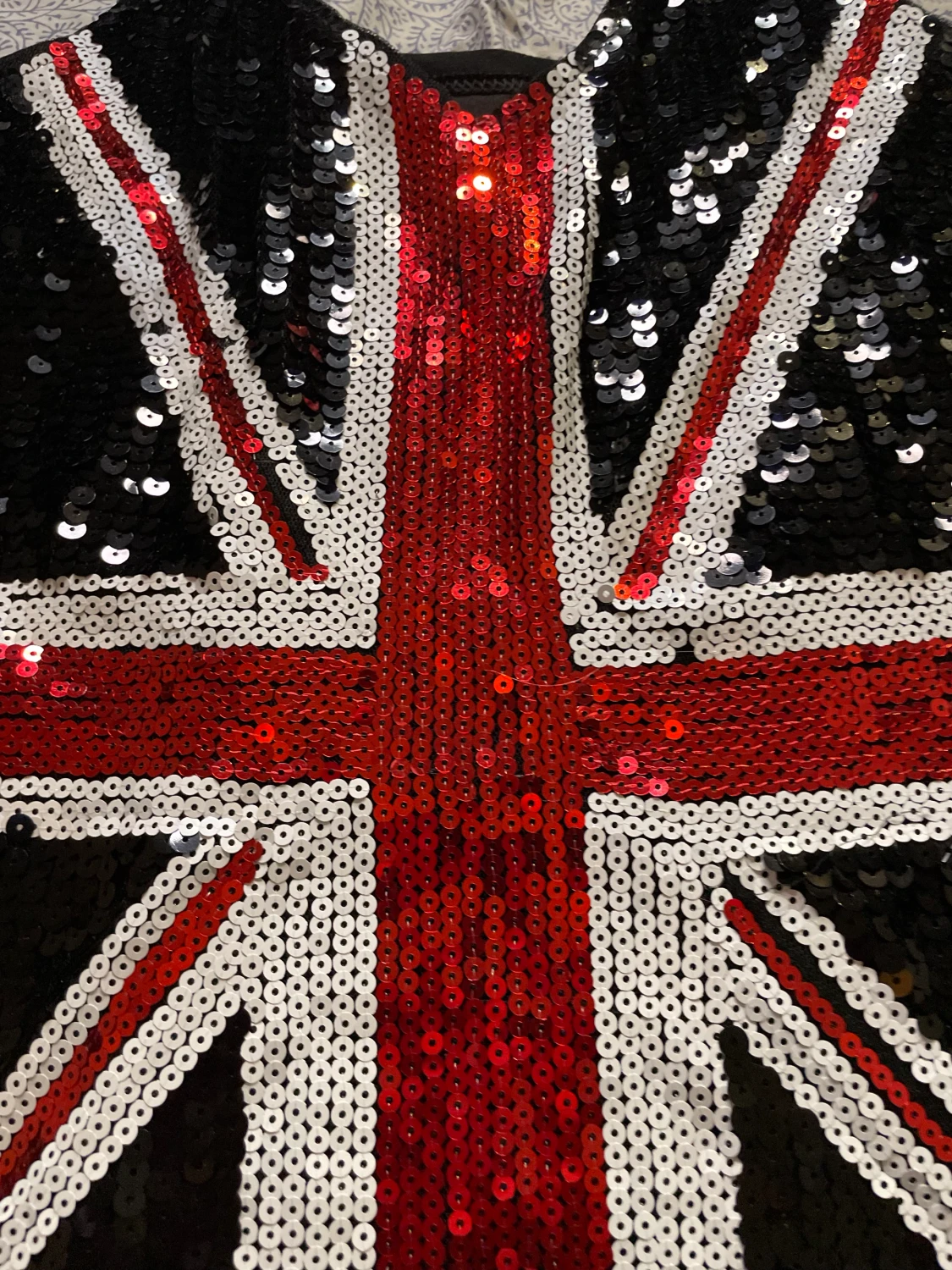 Storbritanniens flagga klänning paljetter - 90