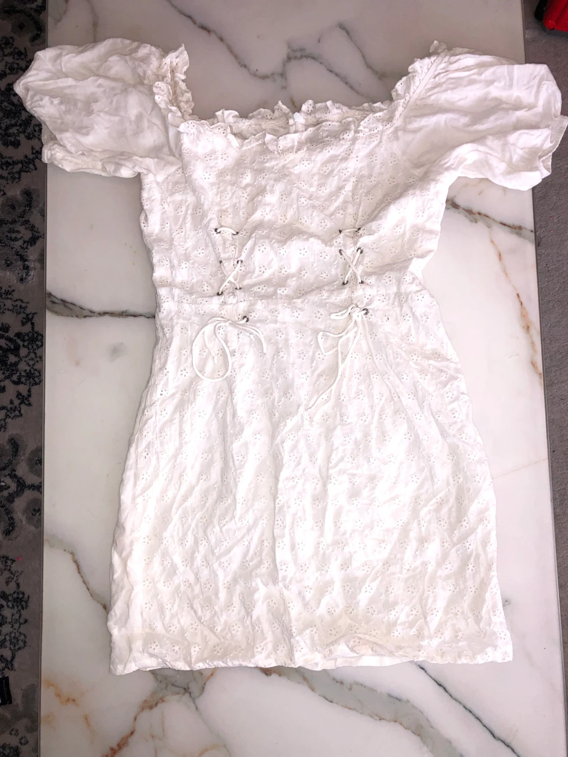 Somrig vit klänning  - 90