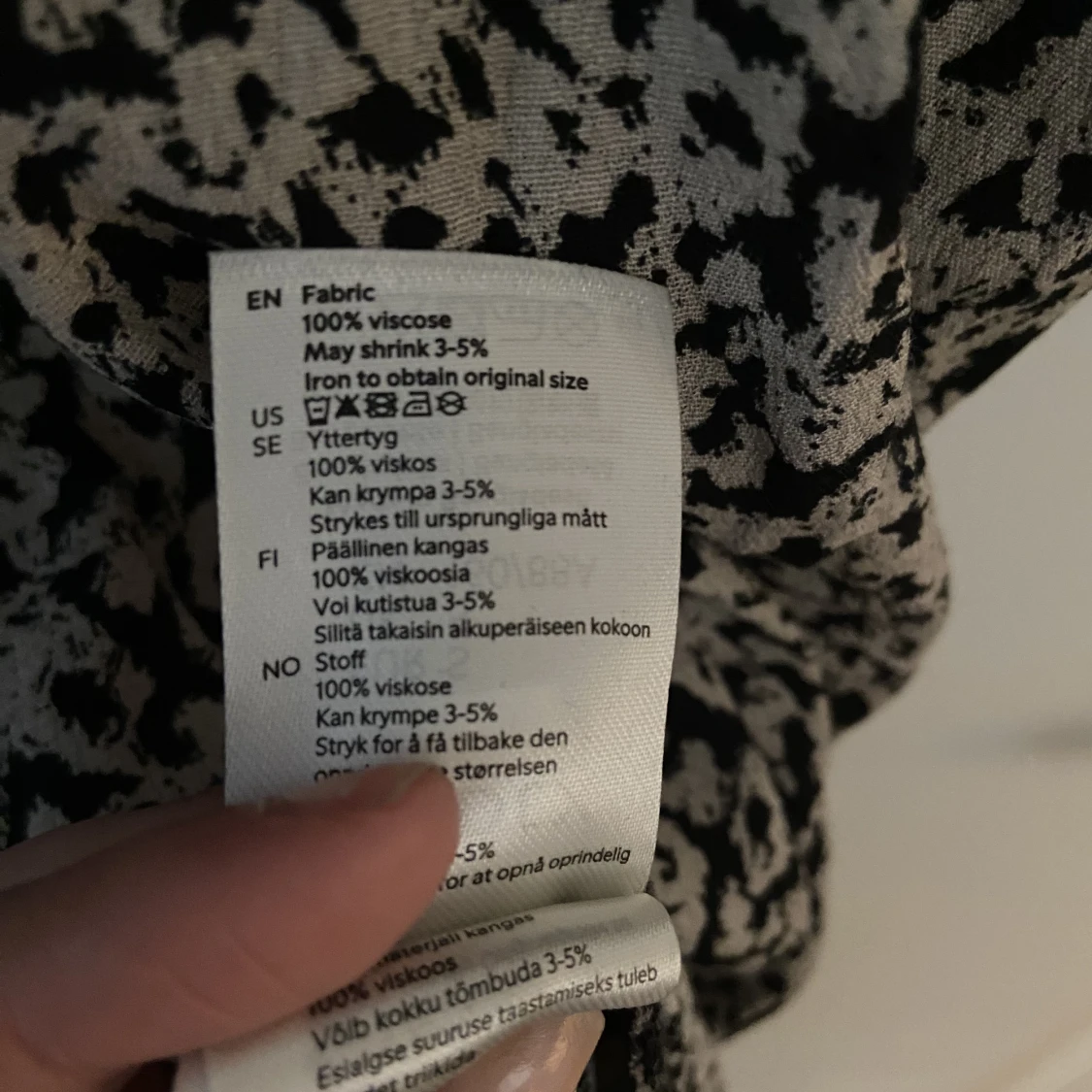 Skjortklänning svart/vit - 90