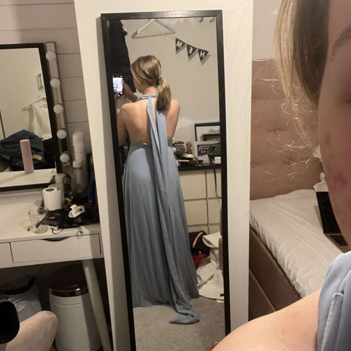 Balklänning babyblå - 90