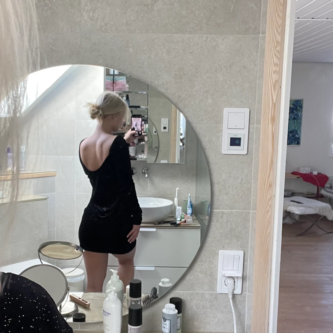 Glittrig mini klänning  - 91