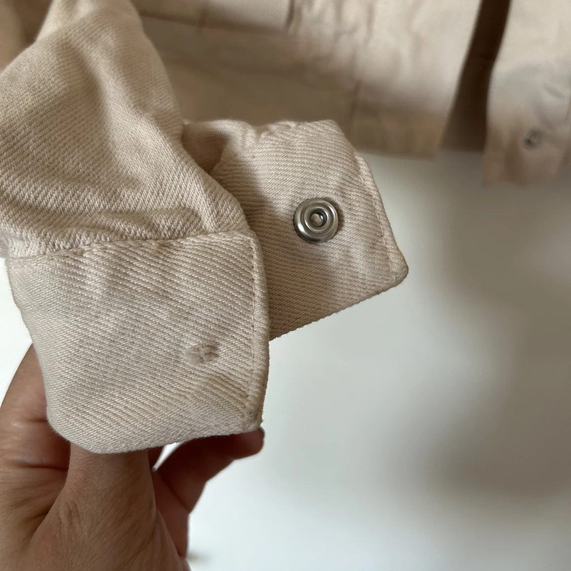 Jeans jacka i beige  - 91