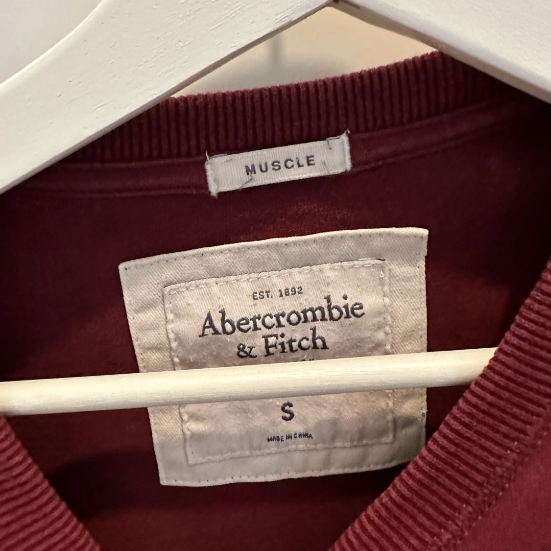 Långärmad tröja vinröd - 91