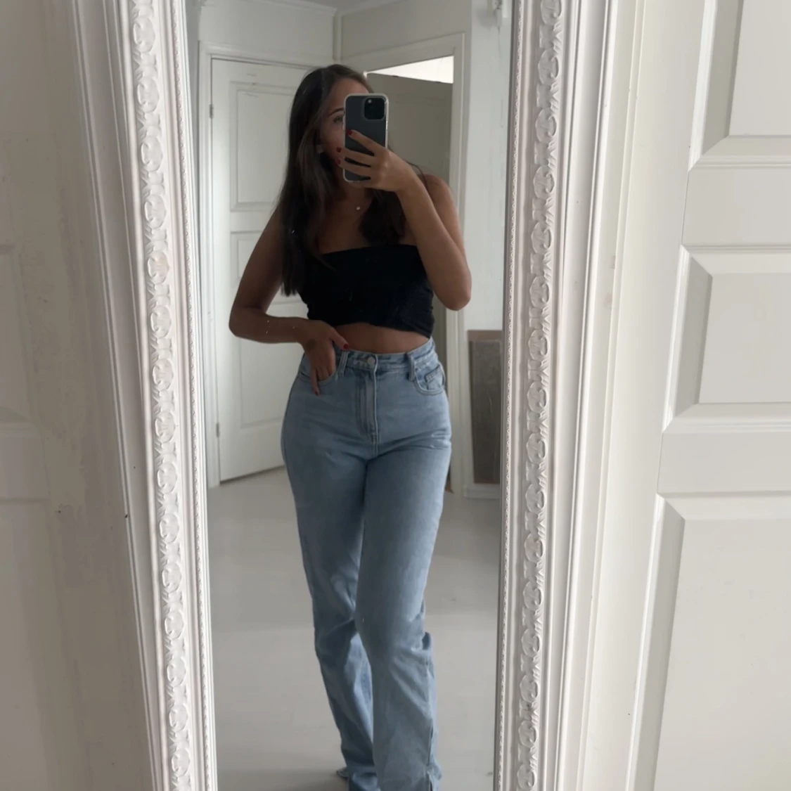 Jeans med slits  - 90