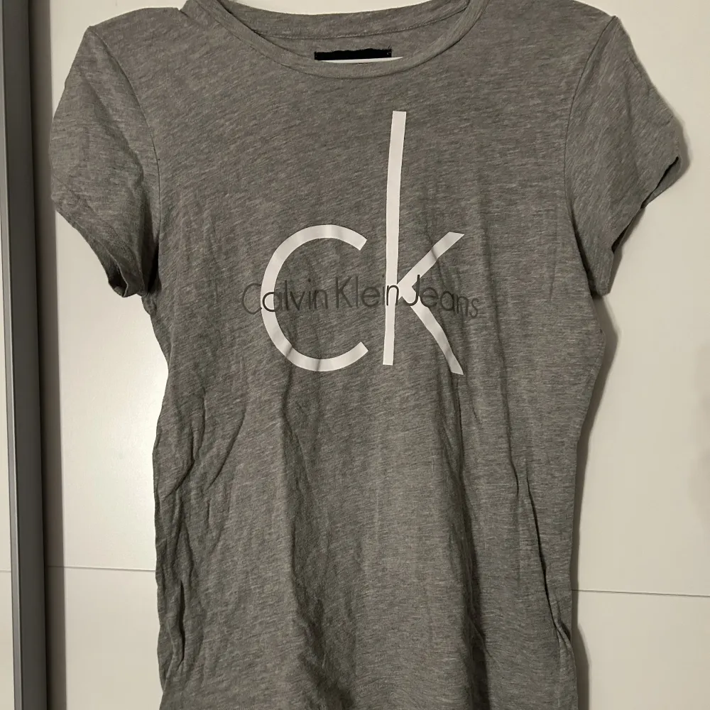 Grå T-shirt från Calvin Klein, fint skick!. T-shirts.