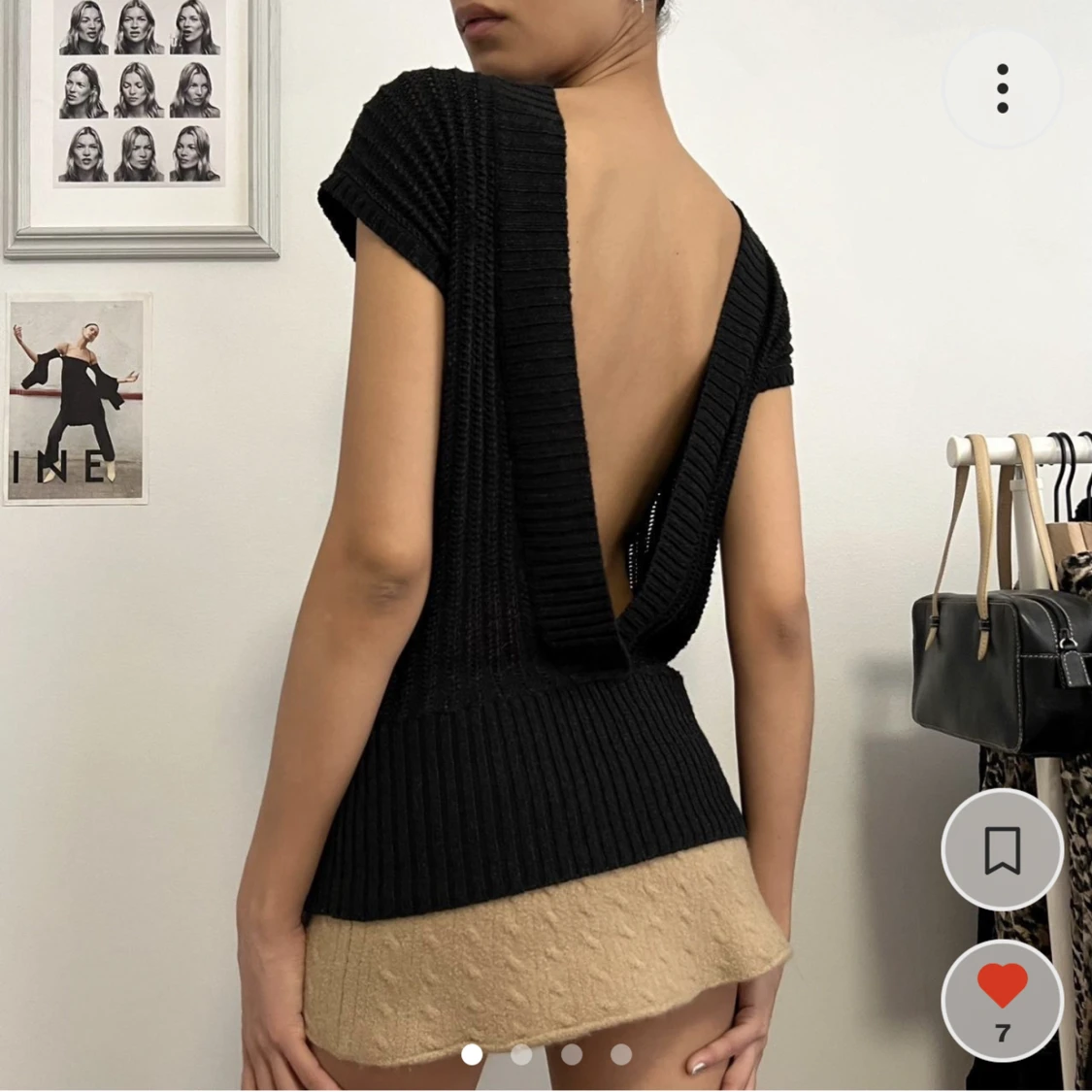 Omvändbar stickad tröja