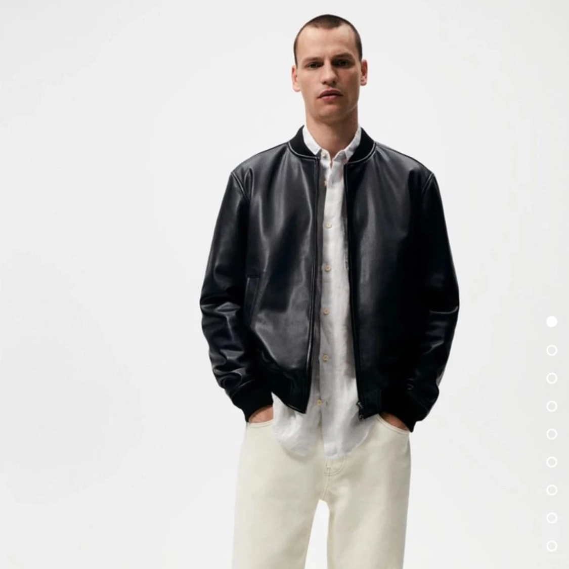 Bomberjacka i skinnimitation  - 90