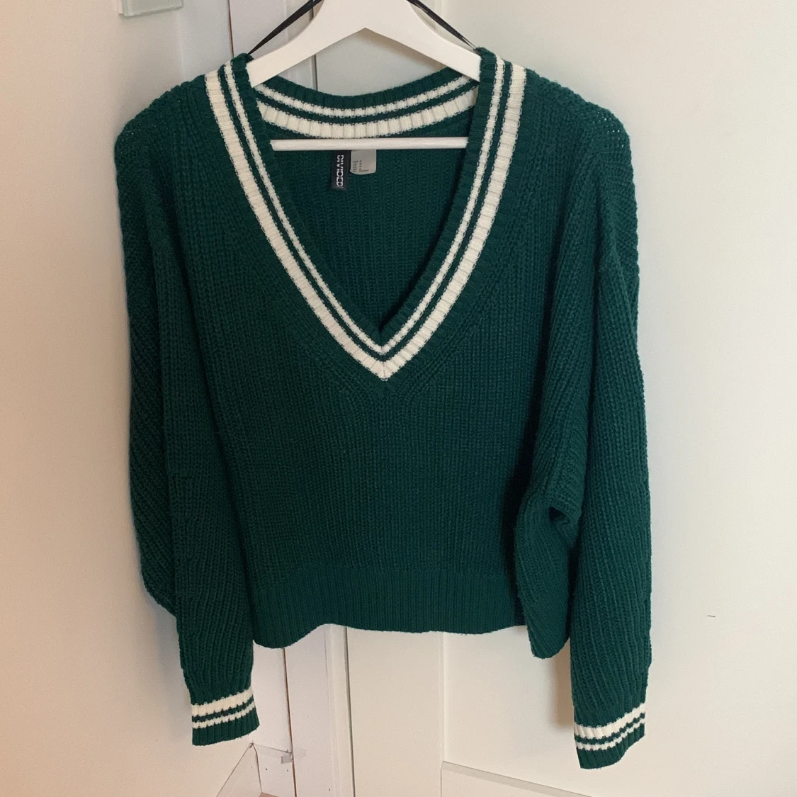 Stickad grön tröja - 91