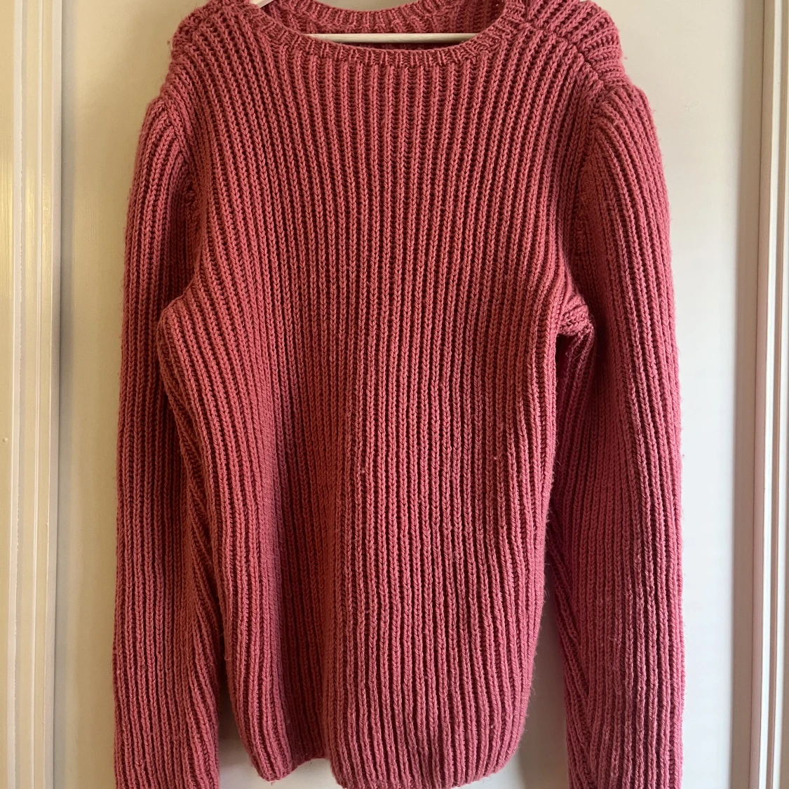 Rosa stickad tröja - 90